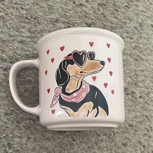 Valentines Day dachshund dog heart mug pink Andre’s coffee tea mug cup